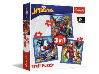 Trefl: Pókember 3 az 1-ben puzzle - 20,36, 50 darabos
