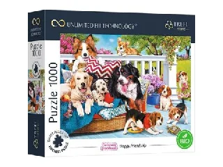 Trefl Prime: Kutyák a kertben - 1000 darabos kombinálható puzzle