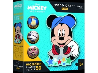 Trefl Puzzle Wood Craft: Disney, Mickey egér és barátai – 50 darabos puzzle fából