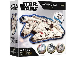 Trefl Puzzle Wood Craft: Star Wars, Millenium Falcon - 160 darabos puzzle fából
