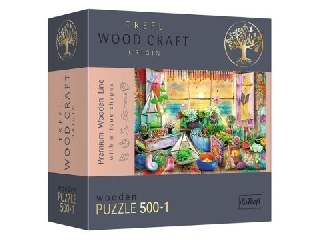 Trefl Puzzle Wood Craft: Tengerparti nyaraló - 500 + 1 darabos puzzle fából
