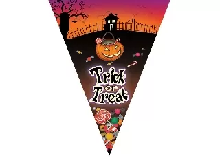 Trick or Treat Halloweeni zászlófüzés 5m
