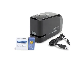 Tűzőgép, 26/6, 15 lap, elemes, USB töltővel, RAPESCO 