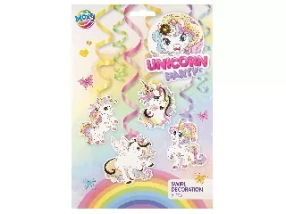 Unikornis parti dekoráció, 3 db