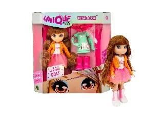 UNIQUE EYES bűvös szemű baba kétféle ruhával Sophia