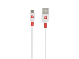 USB kábel, USB-A - USB-C, 1,2m, SKROSS, fehér