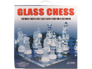 Üveg sakk készlet 20 x 20 cm