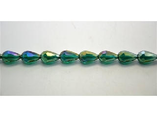 Üveggyöngy vízcsepp formájú 8*12 mm - smaragd