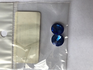 Üvegkristály parabola 12mm-es 2 db/csomag - kék