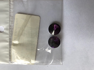 Üvegkristály parabola 12mm-es 2 db/csomag - lila