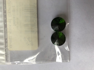 Üvegkristály parabola 12mm-es 2 db/csomag - sötétzöld