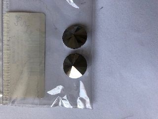 Üvegkristály parabola 14 mm-es 2 db/cs ezüst