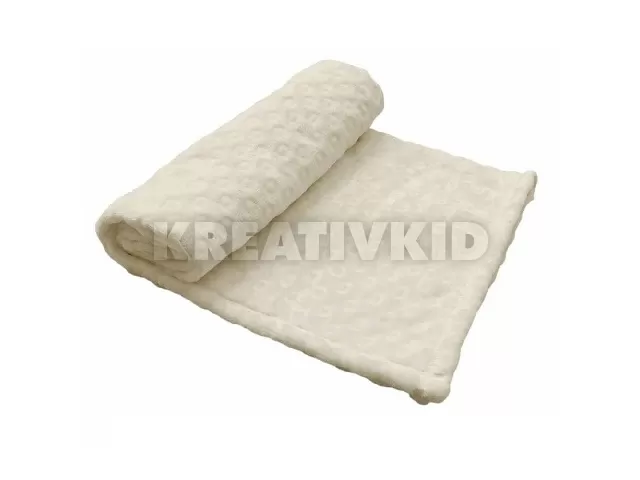 Vaganza takaró wellsoft dupla nyomott mintás 70x90cm Ecrü