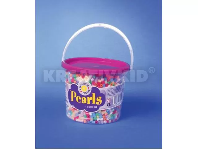 Vasalható vödrös gyöngy, 5000 db - gyöngyház-mix