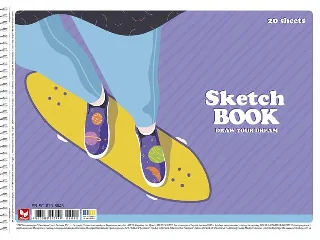 Vázlatfüzet, spirál, A4, 120 g, 20 lap, SHKOLYARYK 