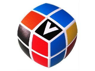 V-CUBE 2x2 versenykocka fehér lekerekített