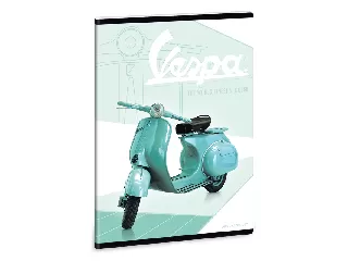 Vespa Retro A/5 extra kapcsos füzet-négyzethálós