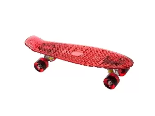 Világító penny board gördeszka, piros