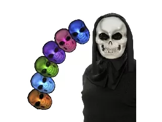 Világítós színváltós koponya maszk