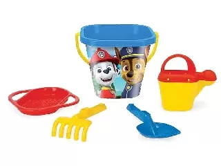 Wader: Mancs őrjárat vödrös homokozó szett, 5 részes