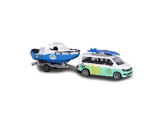Volkswagen kisbusz hajóval, szörfdeszkával