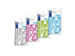 Vonalzókészlet, műanyag, hajlítható, 4 darabos, STAEDTLER 