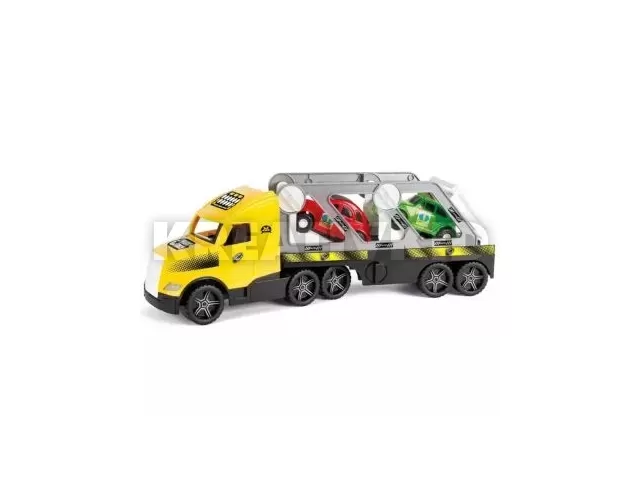 Wader: Magic Truck Action retro autószállító kamion kisautókkal - 79 cm
