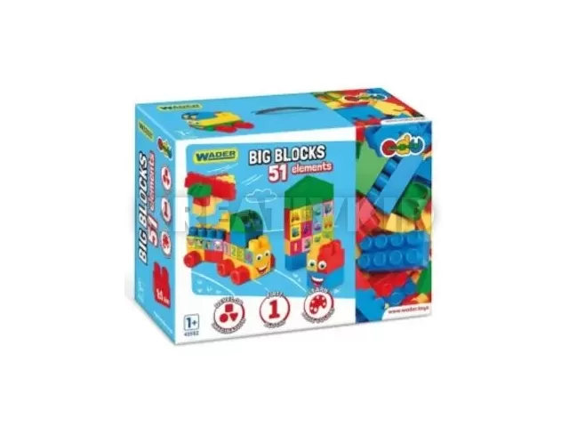 Wader: Nagy építőkockák - 51 db-os