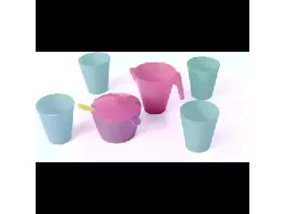 Wader: Party Time étkészlet - 8 db-os, rózsaszín