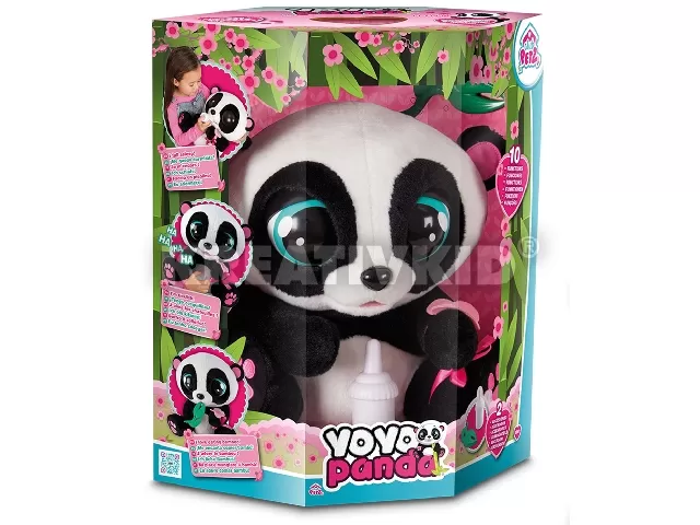 Yoyo panda interaktív plüssfigura - 40 cm