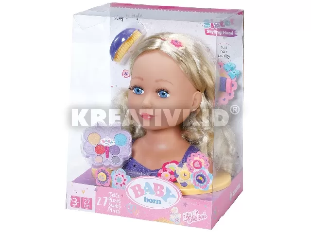 Zapf BABY born® Tesó Sminkelhető babafej