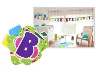 Zászlós Boldog Születésnapot betűfelirat 1, 6 m