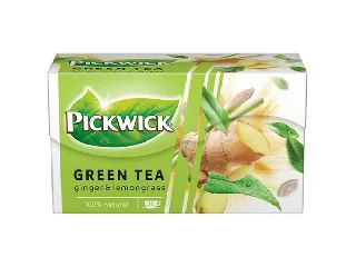 Zöld tea, 20x1,5 g, PICKWICK, gyömbér-citromfű