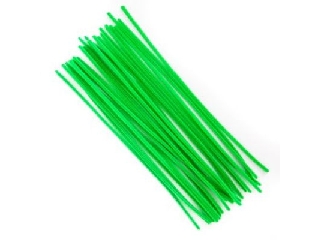 Zsenília drót 30 cm 50 db/csomag - UV zöld