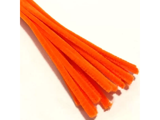 Zsenília drót 30cm 10 db/cs neon narancssárga