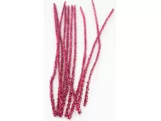 Zsenília drót csillogó 6mm 30cm 10 darab/csomag rubin